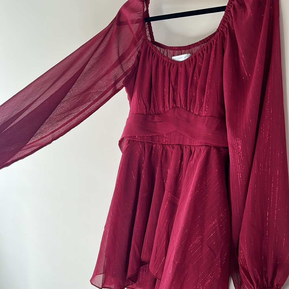NWT Altarโd State Lulee Shimmer Striped Romper - Picture 7 of 8
